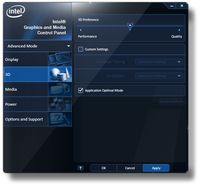 Middle performance setting